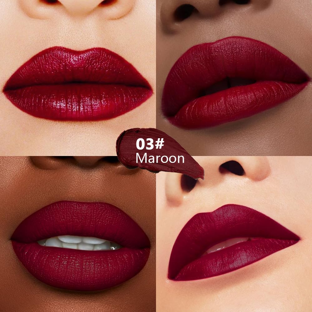 Bright Red Colored Matte Lipstick for Women - Lip Crayon & Face Paint Stick, Smooth Pigmented Everyday Wear, Younger-Looking Lip Gloss Makeup, - Image 2